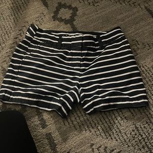 Blue and white stripped shorts